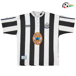 Camisa GINOLA 14 Newcastle United Qualidade AAA Home 1995/97 Vintage Preto/Branco