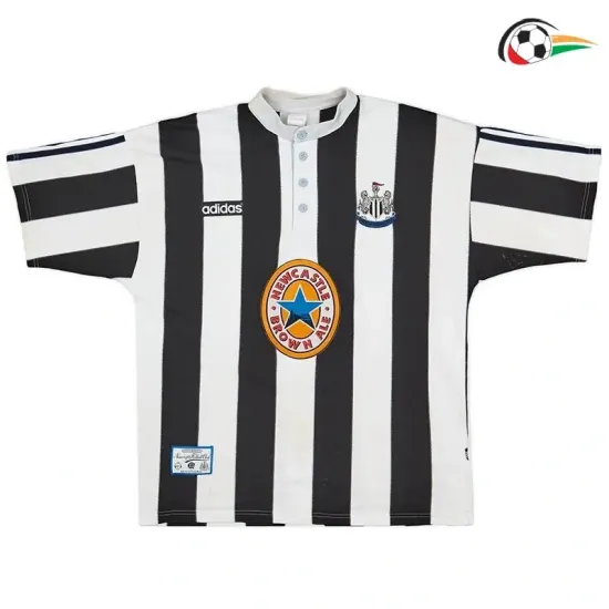 Camisa GINOLA 14 Newcastle United Qualidade AAA Home 1995/97 Vintage Preto/Branco Camisa GINOLA 14 Newcastle United Qualidade AAA Home 1995/97 Vintage Preto/Branco