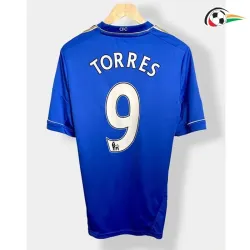 Camisa TORRES 9 Chelsea Futebol Local Primeiro Kit 2012/13 Vintage Azul