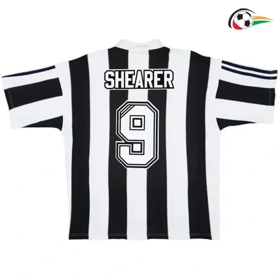 Camiseta SHEARER 9 Newcastle United Qualidade Premium Local 1995/97 Classicas Preto/Branco Camiseta SHEARER 9 Newcastle United Qualidade Premium Local 1995/97 Classicas Preto/Branco