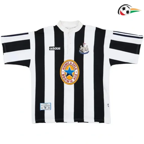 Camiseta SHEARER 9 Newcastle United Qualidade Premium Local 1995/97 Classicas Preto/Branco Camiseta SHEARER 9 Newcastle United Qualidade Premium Local 1995/97 Classicas Preto/Branco
