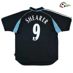 Camisola SHEARER 9 Newcastle United Qualidade TAILANDESA Away 2000/01 Retro Preto