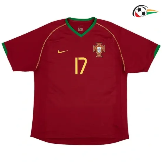 Equipacione C.RONALDO 17 Portugal Futebol Primeiro Kit 2006 Retro Classicas Vermelho