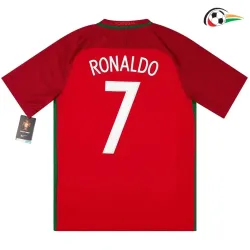 RONALDO 7 Portugal Camisola Replicas Home 2016 Retro Vermelho