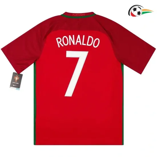 RONALDO 7 Portugal Camisola Replicas Home 2016 Retro Vermelho
