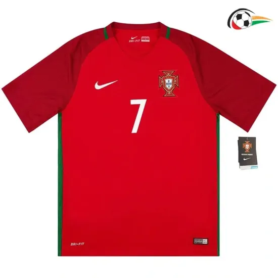 RONALDO 7 Portugal Camisola Replicas Home 2016 Retro Vermelho