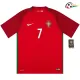 RONALDO 7 Portugal Camisola Replicas Home 2016 Retro Vermelho