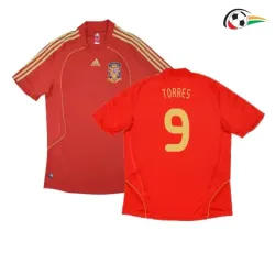 Camisola TORRES 9 España Replicas Local Primeiro Kit 2008 Retro Vermelho