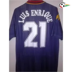 LUIS ENRIQUE 21 España Equipacione Futebol Visitante 1994 Retro Classicas Azul
