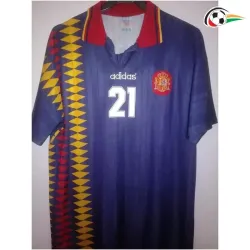 LUIS ENRIQUE 21 España Equipacione Futebol Visitante 1994 Retro Classicas Azul