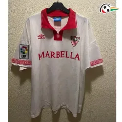 SUKER 9 Sevilla Camisa Qualidade AAA Primeiro Kit 1994/96 Vintage Branco/Vermelho
