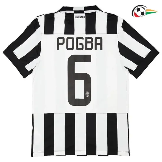 Camisa POGBA 6 Juventus Qualidade AAA Primeiro Kit 2014/15 Vintage Preto/Branco Camisa POGBA 6 Juventus Qualidade AAA Primeiro Kit 2014/15 Vintage Preto/Branco