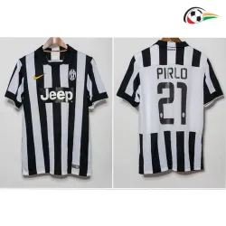 Camisola PIRLO 21 Juventus Qualidade TAILANDESA Local 2014/15 Retro Preto/Branco