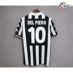 Del Piero 10 Juventus Camisola Replicas Local Primeiro Kit 1999/00 Retro Preto/Branco