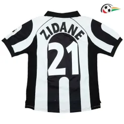Equipacione ZIDANE 21 Juventus Futebol Local Primeiro Kit 1997/98 Retro Classicas Preto/Branco