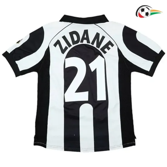 Equipacione ZIDANE 21 Juventus Futebol Local Primeiro Kit 1997/98 Retro Classicas Preto/Branco Equipacione ZIDANE 21 Juventus Futebol Local Primeiro Kit 1997/98 Retro Classicas Preto/Branco
