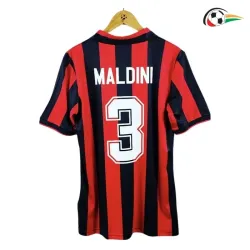 MALDINI 3 AC Milan Camiseta Qualidade AAA Local 1993/94 Classicas Vermelho/Preto