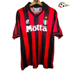 MALDINI 3 AC Milan Camiseta Qualidade AAA Local 1993/94 Classicas Vermelho/Preto