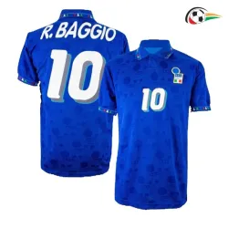 R.BAGGIO 10 Italia Camisa Futebol Home Primeiro Kit 1994 Vintage Azul