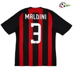 Camiseta MALDINI 3 AC Milan Qualidade TAILANDESA Home Primeiro Kit 2008/09 Classicas Vermelho/Preto