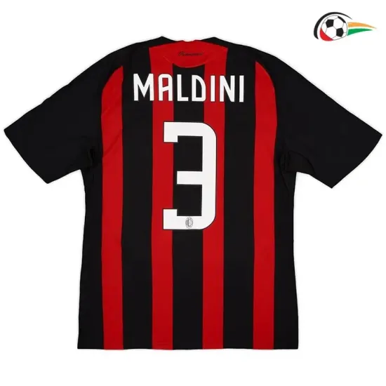 Camiseta MALDINI 3 AC Milan Qualidade TAILANDESA Home Primeiro Kit 2008/09 Classicas Vermelho/Preto Camiseta MALDINI 3 AC Milan Qualidade TAILANDESA Home Primeiro Kit 2008/09 Classicas Vermelho/Preto