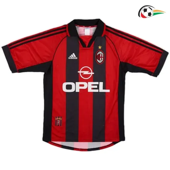 Camisola MALDINI 3 AC Milan Replicas Primeiro Kit 1998/99 Retro Vermelho/Preto Camisola MALDINI 3 AC Milan Replicas Primeiro Kit 1998/99 Retro Vermelho/Preto