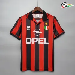 MALDINI 3 AC Milan Equipacione Futebol Home 1996/97 Retro Classicas Vermelho/Preto