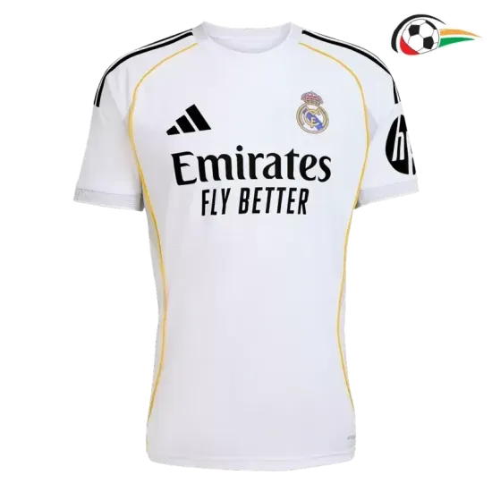 Camisa VINI JR. 7 Real Madrid Futebol Primeiro Kit 2025/26 Branco Camisa VINI JR. 7 Real Madrid Futebol Primeiro Kit 2025/26 Branco
