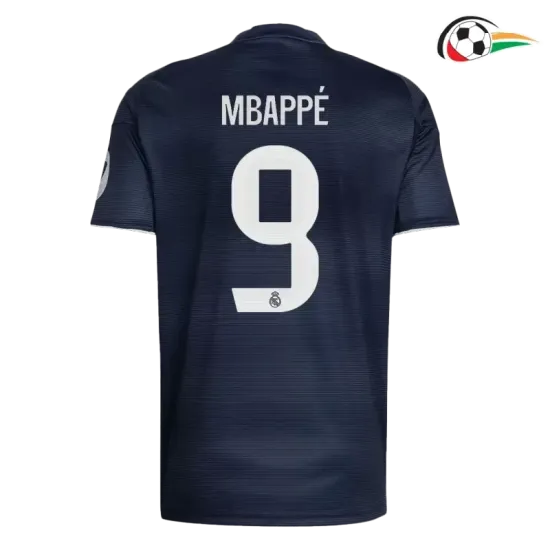 Camiseta MBAPPÉ 9 Real Madrid Replicas Segundo Kit 2025/26 Azul Camiseta MBAPPÉ 9 Real Madrid Replicas Segundo Kit 2025/26 Azul