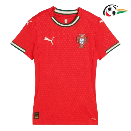 Equipacione Portugal Futebol Home Primeiro Kit 2025 Mulher Vermelho