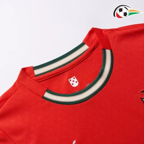 Equipacione Portugal Futebol Home Primeiro Kit 2025 Mulher Vermelho
