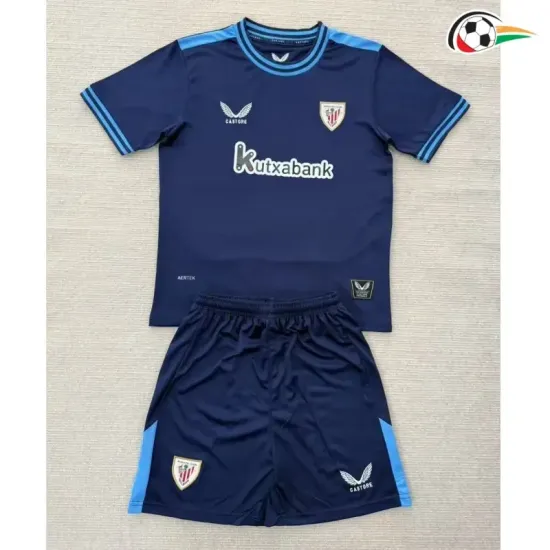 Athletic de Bilbao Camisola Qualidade Premium Visitante 2025/26 (Camisola + Calções)  Azul