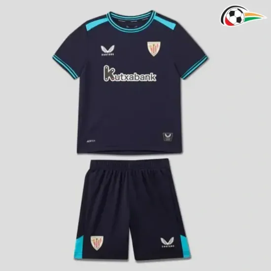 Athletic de Bilbao Camisola Qualidade Premium Visitante 2025/26 (Camisola + Calções)  Azul
