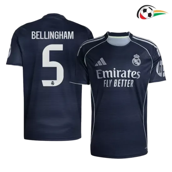 Equipacione BELLINGHAM 5 Real Madrid Baratas Visitante 2025/26 Azul