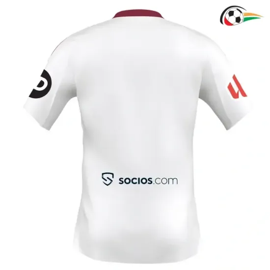 Sevilla Equipacione Futebol Home Primeiro Kit 2025/26 com Patch da La Liga Branco Sevilla Equipacione Futebol Home Primeiro Kit 2025/26 com Patch da La Liga Branco
