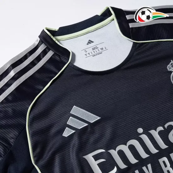 VINI JR. 7 Real Madrid Camisa Qualidade AAA Away Segundo Kit 2025/26 Azul VINI JR. 7 Real Madrid Camisa Qualidade AAA Away Segundo Kit 2025/26 Azul