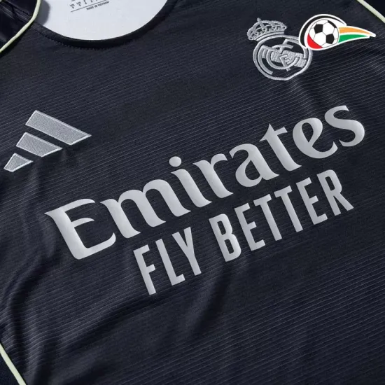 VINI JR. 7 Real Madrid Camisa Qualidade AAA Away Segundo Kit 2025/26 Azul VINI JR. 7 Real Madrid Camisa Qualidade AAA Away Segundo Kit 2025/26 Azul