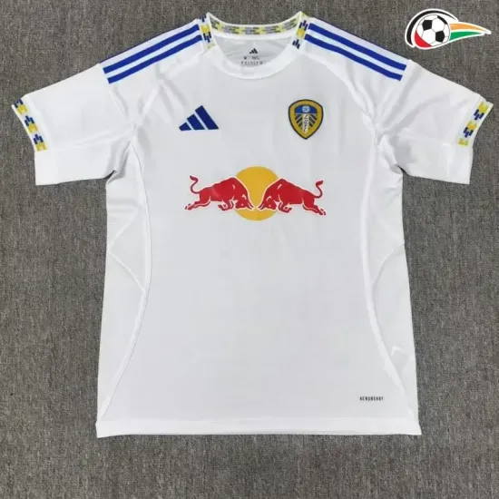 Camiseta Leeds United Qualidade Premium Home Primeiro Kit 2025/26 Branco