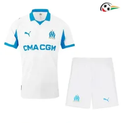 Camisola Olympique Marsella Qualidade TAILANDESA Primeiro Kit 2025/26 Infantil Branco