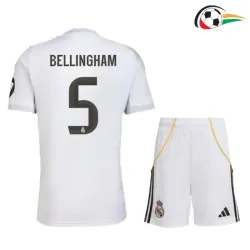 BELLINGHAM 5 Real Madrid Camisola Qualidade TAILANDESA Home 2025/26 Infantil Branco
