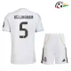 BELLINGHAM 5 Real Madrid Camisola Qualidade TAILANDESA Home 2025/26 Infantil Branco