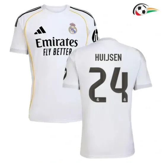 HUIJSEN 24 Real Madrid Equipacione Qualidade AAA Primeiro Kit 2025/26 Branco