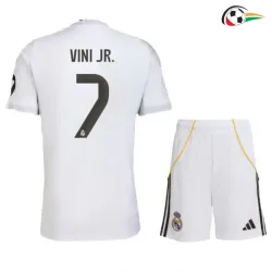VINI JR. 7 Real Madrid Camisa Qualidade AAA Home Primeiro Kit 2025/26 Niños Branco