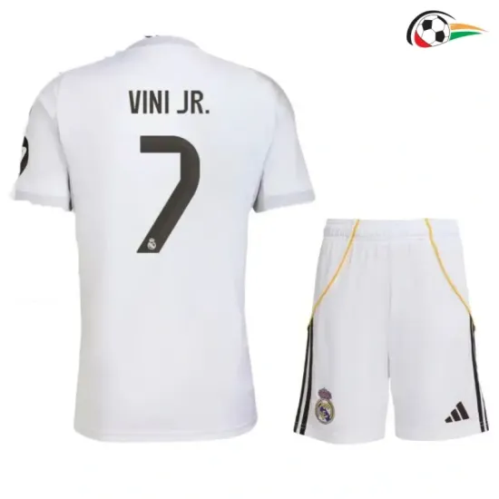 VINI JR. 7 Real Madrid Camisa Qualidade AAA Home Primeiro Kit 2025/26 Niños Branco