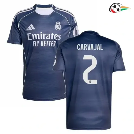 Equipacione CARVAJAL 2 Real Madrid Qualidade AAA Visitante 2025/26 Azul Marino