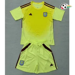 Camisa Aston Villa Futebol do Guarda-Redes 2025/26 Infantil Amarelo