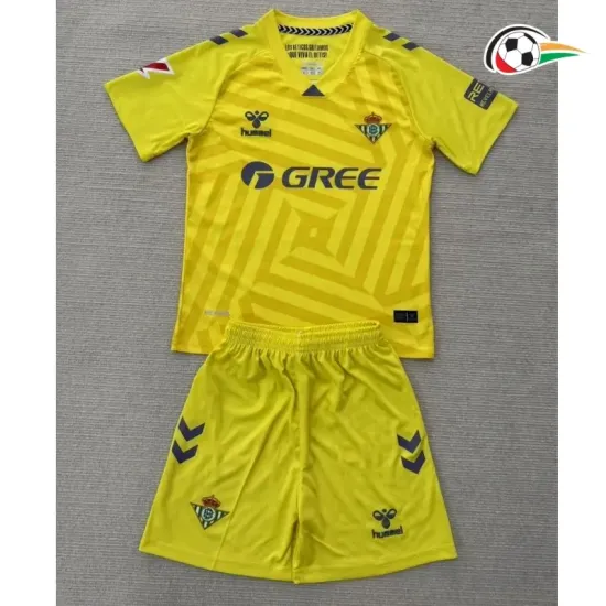 Equipacione Real Betis Baratas do Guarda-Redes 2025/26 Niños com Patch da La Liga Amarelo