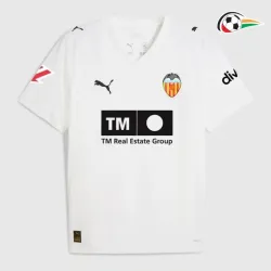Valencia Camisola Replicas Home Primeiro Kit 2025/26 com Patch da La Liga Branco