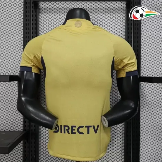 Boca Juniors Camiseta Qualidade Premium Segundo Kit 2025/26 Versão Jogador Amarelo