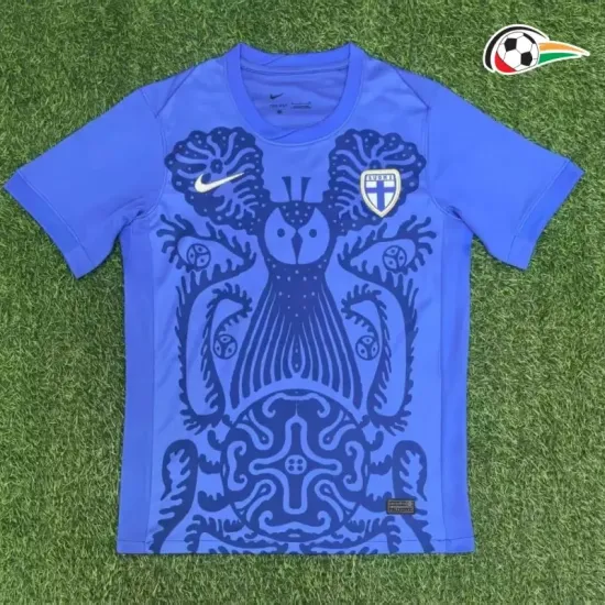 Camisola Finlandia Replicas Visitante 2025 Azul